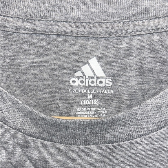 Adidas youth Heather Gray Tee - Picture 3 of 5